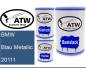 Preview: BMW, Blau Metallic, 20111: 500ml Lackdose + 500ml Klarlack + 250ml Härter - Set, von ATW Autoteile West.